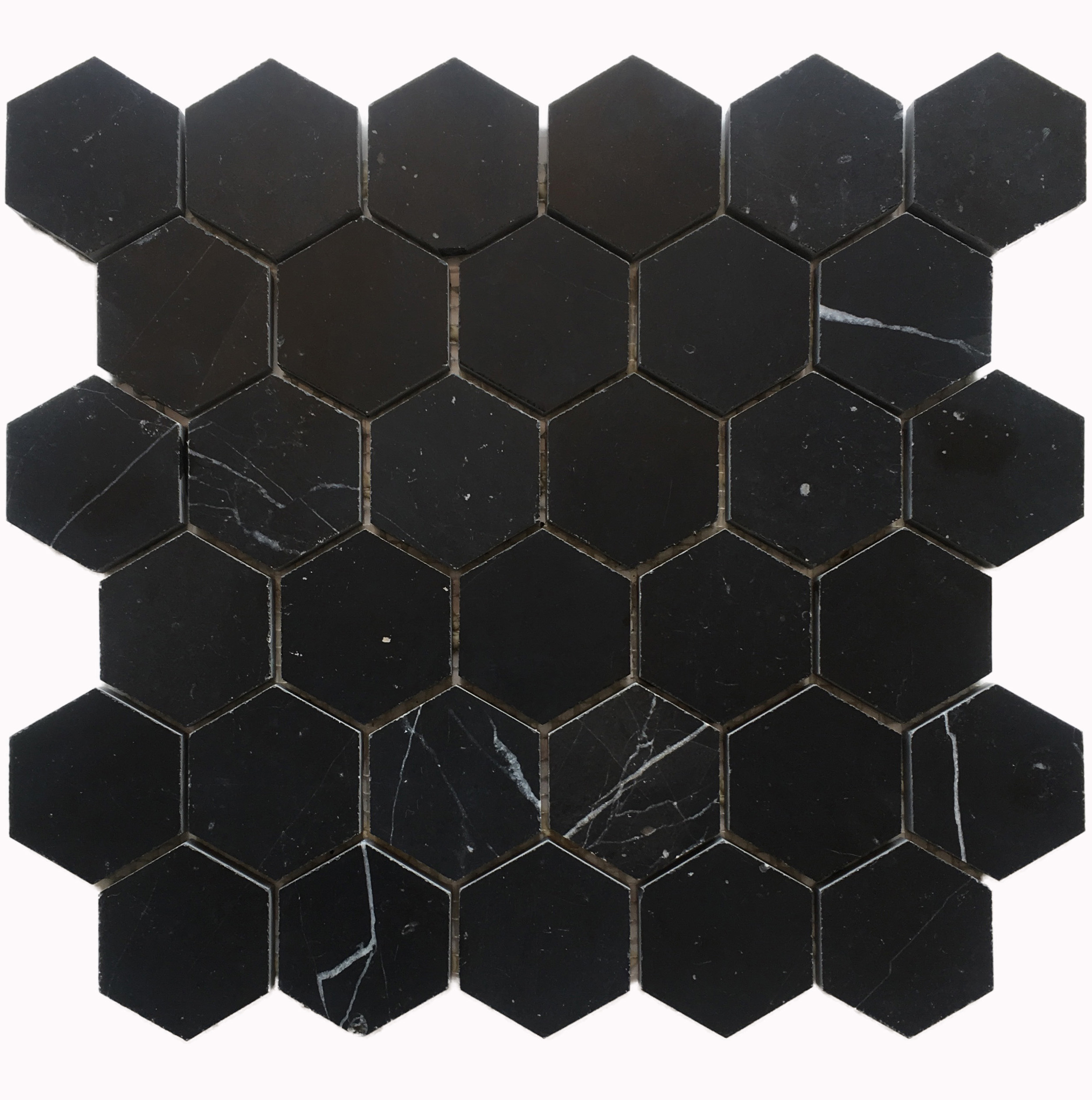 Nero Marquina Marble Hexagon