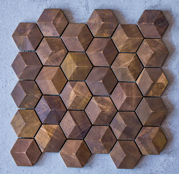 Rame Copper Hexagon Mosaic